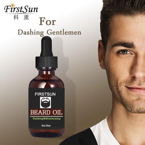 Firstsun Organic Hair Essence Beard Oil Men Beard Hair Tonic Hair Care Oil Moustache Thicker Essence Beard Wax Best Selling