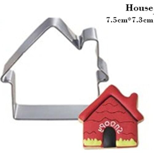 Gingerbread House Cookie Tools Cutter Mould Biscuit Press Icing Set Stamp Egg Molds For Plaster Kitchen Accessories Mold Fondant