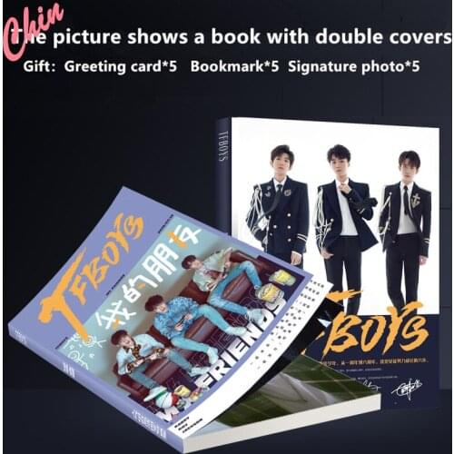 TFBOYS Group Photobook Present Signature Photo Greeting card Bookmark Chinese Star Album Yi Yang Qianxi Wang Yuan Wang Junkai PB