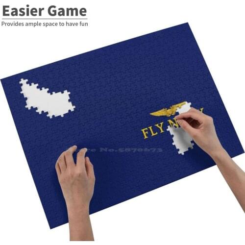 Fly Navy Nfo Jigsaw Puzzle Educational Puzzle Games Toys Fly Navy Naval Flight Officer Blue Military Patriotic Nfo Sailor Navy