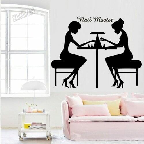 Nail Master Wall Stickers For Nail Salon Modern Wall Decals For Beauty Salon Vinyl Wall Murals Foe Window Self-adhesive Y127