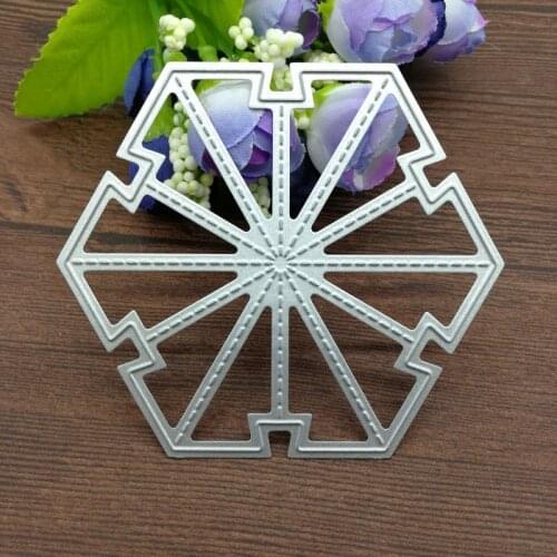 Metal dies craft Wind chimes Geometry Metal Cutting Dies Stencil Scrapbooking Photo Album Card Paper Embossing Craft DIY
