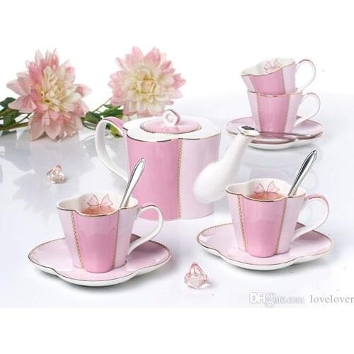 British Style Afternoon Tea Set Bone China Teapot With Tea Infuser Ceramic Cups And Saucers Chinese Tea Set Advanced Gift