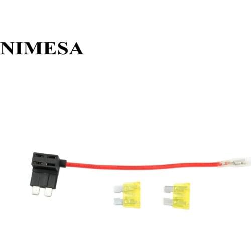 NIMESA Car fuse power supply connection adapter fuse holder ACC cable can be used For camera ACC power supply