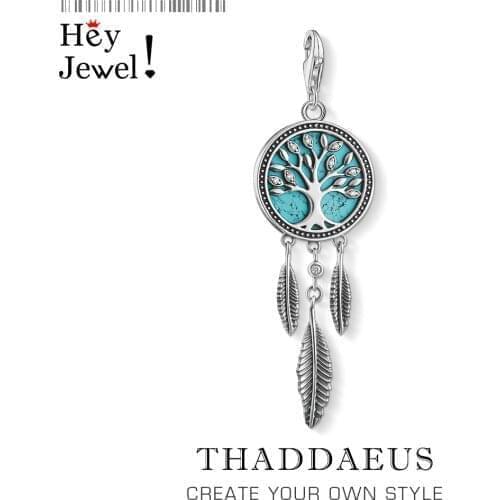 Charm Pendant Dreamcatcher Tree,Europe Accessories Boho-chic Jewelry For Women 2020 Summer Gift 925 Sterling Silver Fit Bracelet
