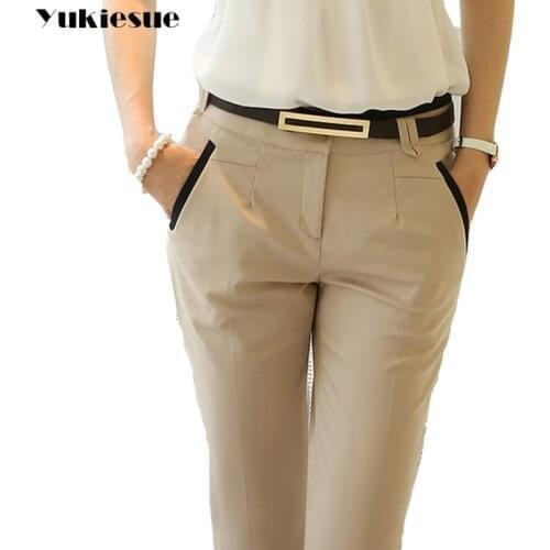 OL office work wear suit pants women 2017 high waist skinny slim formal pencil pants female trousers bottoms pantalon mujer