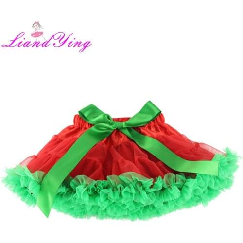 Teenage Girl Fluffy Pettiskirt Christmas Layer Skirt Kids Stage Costumes Children Prom Dance Clothing Tulle Tutu Skirts 2-10Year