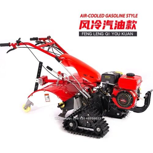 Garden Farm Four-Wheel Drive Micro Tillage Machine Portable Micro Tillage Orchard Rotary Tillage Weeding Machine
