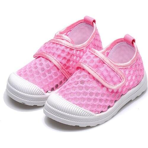 Boys Sandals Girls Summer Shoes Breathable Air Mesh Net Fabric Kids Beach Shoes Children Casual Shoes Candy Color 26-36 Cheap