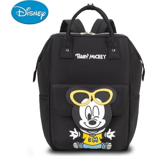 Disney Diaper Bag Mickey Minnie Mouse Backpack for Moms Baby Bag Maternity for Baby Care Nappy Bag Travel Stroller USB Heating