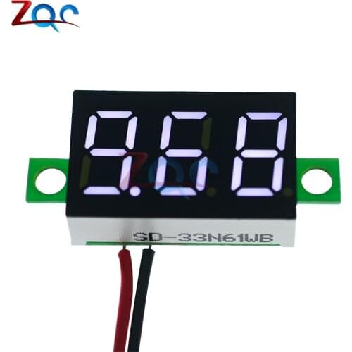 DC 4.7~32V 3-Digit Display Voltmeter 0.36 Inch Mini LED Digital Voltmeter White Panel Volt Voltage Tester Meter