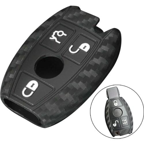 1PC Key Protector 3 Buttons For Mercedes Benz E S 2000+ Carbon Fibre Look Key Case