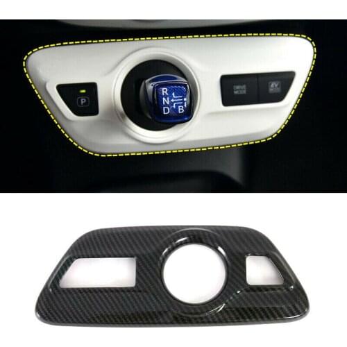 1pcs ABS Carbon Front Console Gear Shift Box Panel Cover Trim for 2019-2020 Toyota Prius