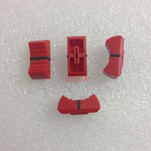 10pcs Red Mixer Dimming table Straight Slip Potentiometer Fader Knob Cap / Push Button Cap 4mm Hole / Fader Cap red 4mm