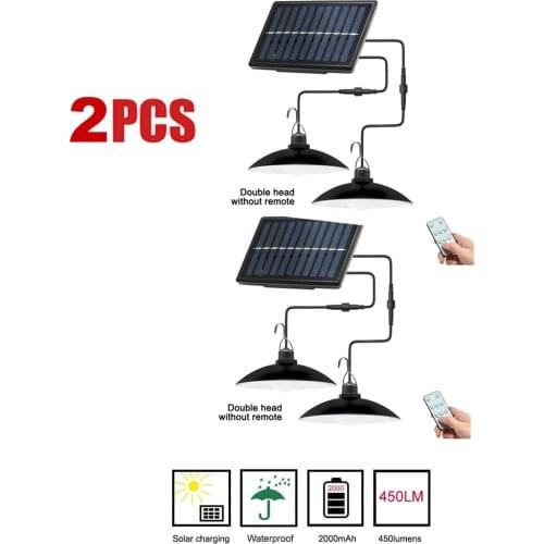 2pcs Retro Lampshade Waterproof Solar Pendant Light Outdoor Indoor Solar Lamp Cable Suitable for courtyard garden Camping Lamp 3