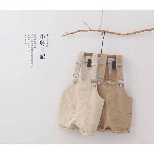 2021 Summer Kids Clothes Girls Overall Boys Pants Solid Children Jumpsuit Girl Outfit