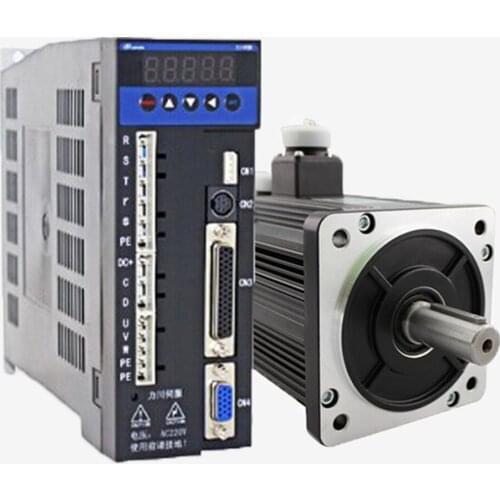3phase 220V 1200w 1.2kw 6N.m 2000rpm 110mm AC servo motor drive kit 2500ppr with 3m cable