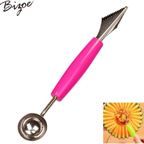 3pcs Ice Cream Dig Ball Scoop Spoon Baller DIY Assorted Cold Dishes Tool Watermelon Melon Fruit Carving Knife Cutter Gadgets