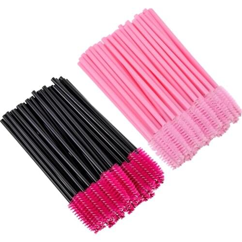 50pcs Disposable Spiral Eyelash Brush Mascara Wand Lashes Comb Makeup Tools Eyelash Cosmetic Extension Tool