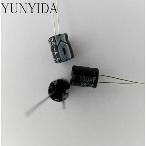 Aluminum electrolytic capacitor 25v 100uf 50PCS