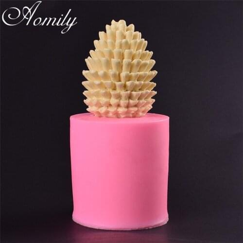 Amoliy Pine Cones Nut Silicone Mold Chocolate Fondant Cake Mold Utensilios De Reposteria Y Pasteleria Soap Candle Clay Mold