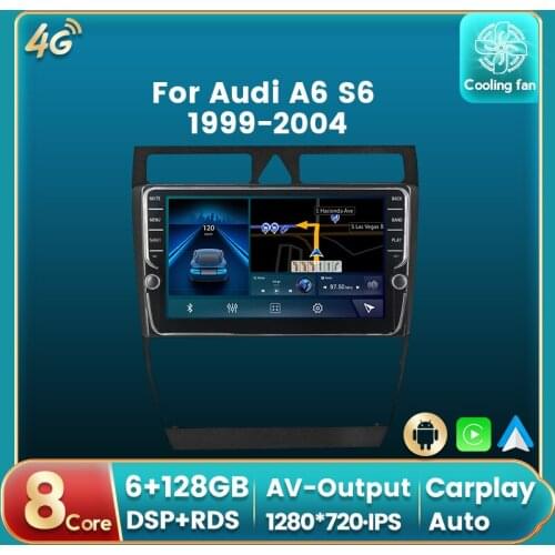 Android 11 Eight Core 4G LTE DSP RDS Car Radio Auto Multimedia DVD Player For Audi A6 S6 1999-2004 GPS Navi Auto carplay IPS BT