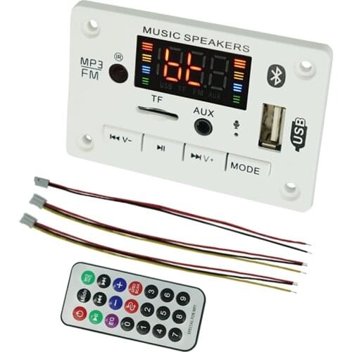 Big Color Screen Car Audio USB TF FM Radio Module Wireless Bluetooth 12V MP3 WMA Decoder Board MP3 Player with Remote Control