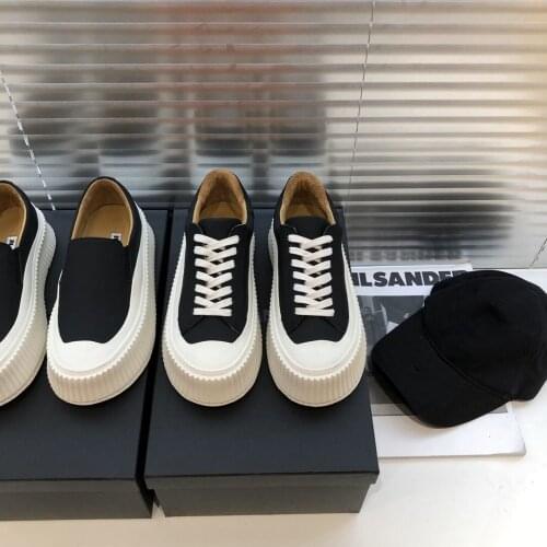 Tomato with thick bottom muffin small white lace up biscuits big head shoes versatile casual leather board