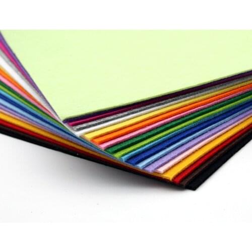 CHEER BOWS 30*20cm 19pcs Colorful Felt Cloth Fabric Apparel Sewing DIY Crafts Supplies Home Textile Patchwork