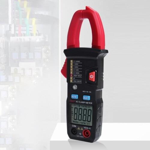6000 Counts Digital Clamp Meter DC AC Ammeter Current Volt Auto Range Multimeter NCV Ohm Capacitance Resistance Tester