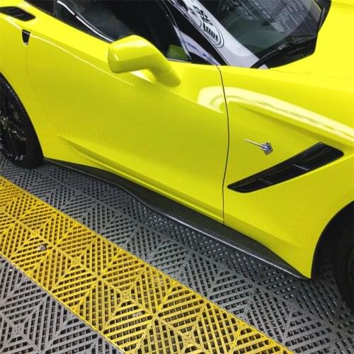 For 2014-2016 Corvette C7 Carbon Fiber Side Skirt Skirt Hedge Body Kit Auto Accessories