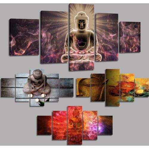 Canvas Paintings on The Wall Art Buddhism Posters and Prints Modern Wall Pictures for Living Room No Frame