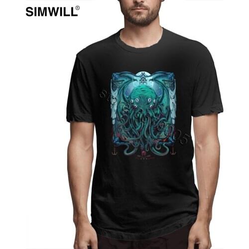 The Sleeper Cthulhu T-shirts Mens Streetwear Short Sleeve Cotton Tees O Neck T Shirt Luxury Clothing Brother Gift