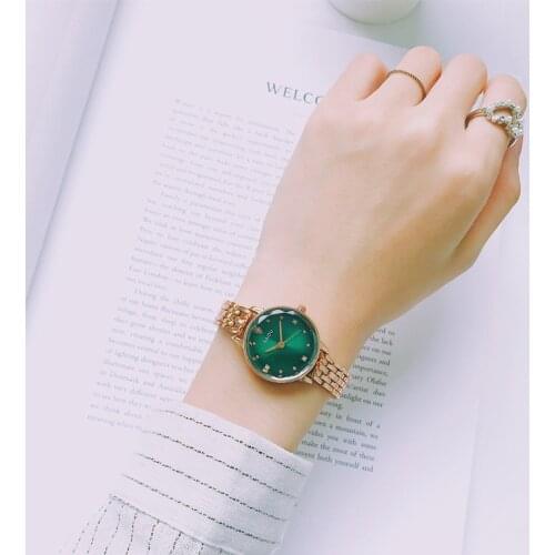 Gradient Design Luxury Women Fashion Bracelet Watches Stainless Steel Gold Ladies Wristwatches 2019 Small Female Quartz Clock