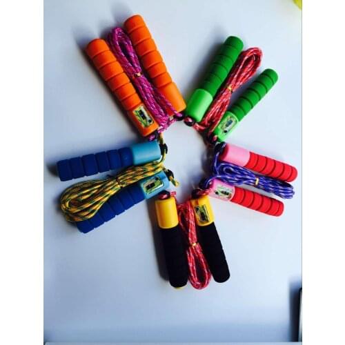 Factory direct sales cotton glue sponge count skipping rope fitness outdoor sporting goods adult skipping rope gift promotion