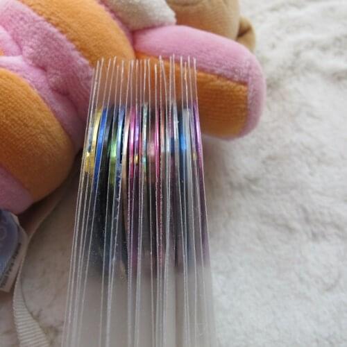 22pcs/lot Different 22 Colors Adhesive stripping tape nail art metalic yarn nail art sticker