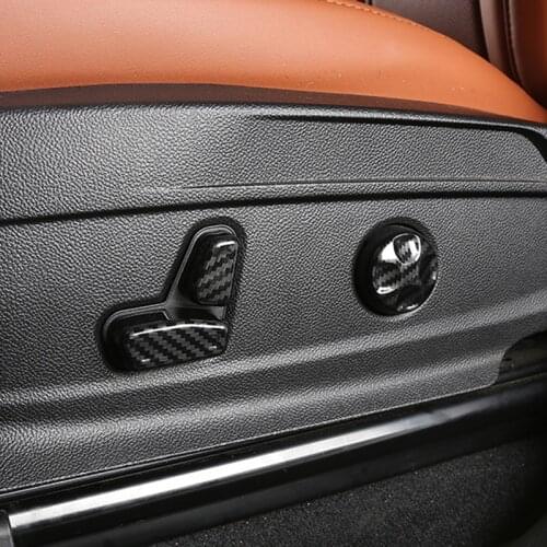 Carbon Fiber Car Seat Adjustment Button Trim Cover for Alfa Romeo Giulia Interior Modification Accessories