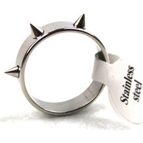 36pcs Cool Punk Style rivet Stainless Steel Rings Mixed Size Hot Sale
