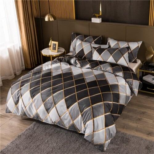 Bedding Set Nordic Style Quilt Cover Pillow Case Gradient Printed Queen Bedding Luxury Home Decor Quilt Cover