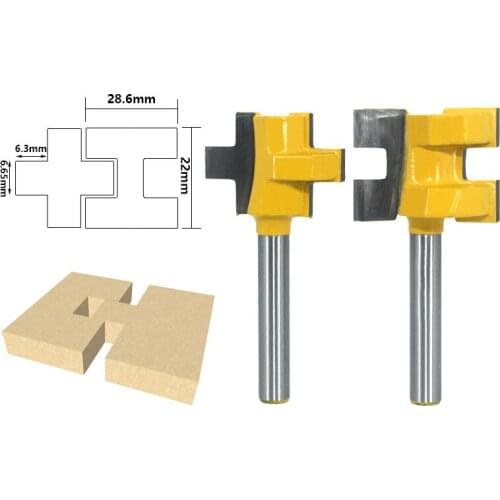 3 Teeth Joint Assemble Router Bits Tongue T-Shaped Tenon Knife Square Tooth Tenon Knife For Wood Woodwork Cutting Tools