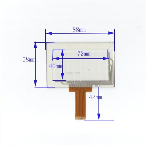Wholesale 5PCS/Lot XWT169 88*58mm 3.5inch 12lines resistance screen for car DVD redio this is compatible