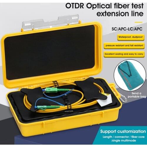 Free shipping SC/APC-LC/APC OTDR Dead Zone Eliminator,Fiber Rings ,Fiber Optic OTDR Launch Cable Box 1km SM 1310/1550nm