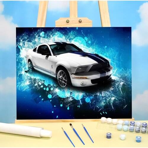 Landscape Car DIY Paint By Numbers Set Oil Paints 40*50 Oil Painting Home Decor Crafts For Handicraft