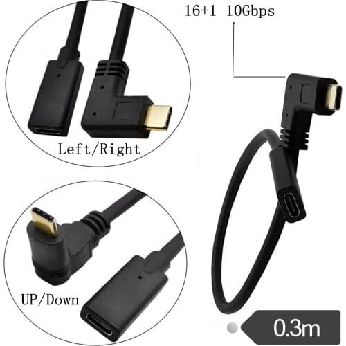 Gold plated USB type-C Extension Cable Male to Female USB C Extender Cord USB 3.1 Type C Fast Charging & Data Sync Compatible f