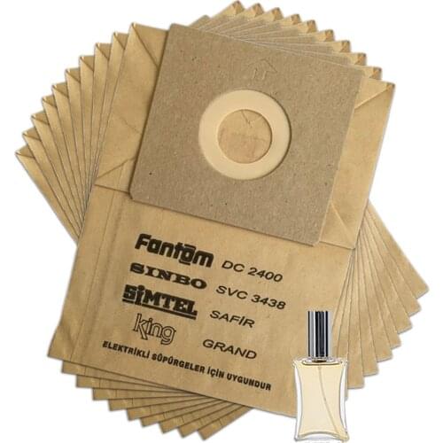 Vacuum Cleaner Dust Bag Compatible Brand Model Phantom s Carbon Black CB 2000 Broom Paper Dust Bag (10 Pieces) HT-TT0024-4