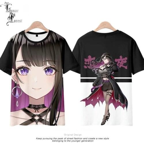 VTuber Koinoya Mai 3D Printing T-shirt Summer Fashion Round Neck Short Sleeve Popular Japanese Streetwear Plus Size