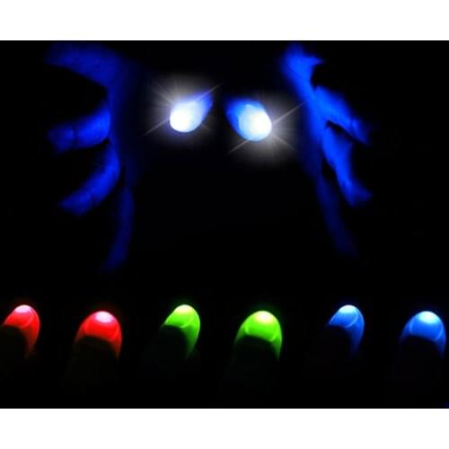 1 pair of interesting novelty high quality thumb lights can dance finger lights stage magic props children toys gifts