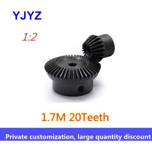 1pc Bevel gear 1:2 speed ratio 1.7M 20 Teeth 90 degree transmission match 30Teeth