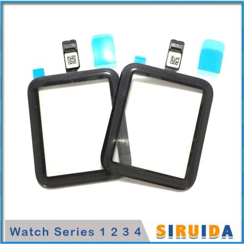 10Pcs 38mm 42mm 40mm 44mm For Apple Watch Series 3 1 2 4 5 s6 Touch Screen Digitizer LCD Front Glass Outer Panel With Flex Cable