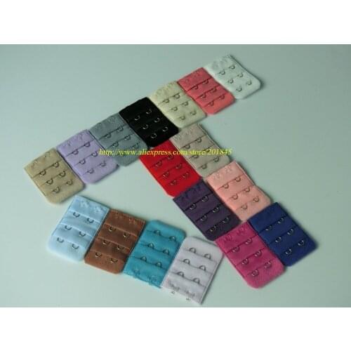 10pcs/lot JTKENS Elastic Bra Extender 3 Row 2 Hooks Extension Button Three Hook Adjustable Women Underwear